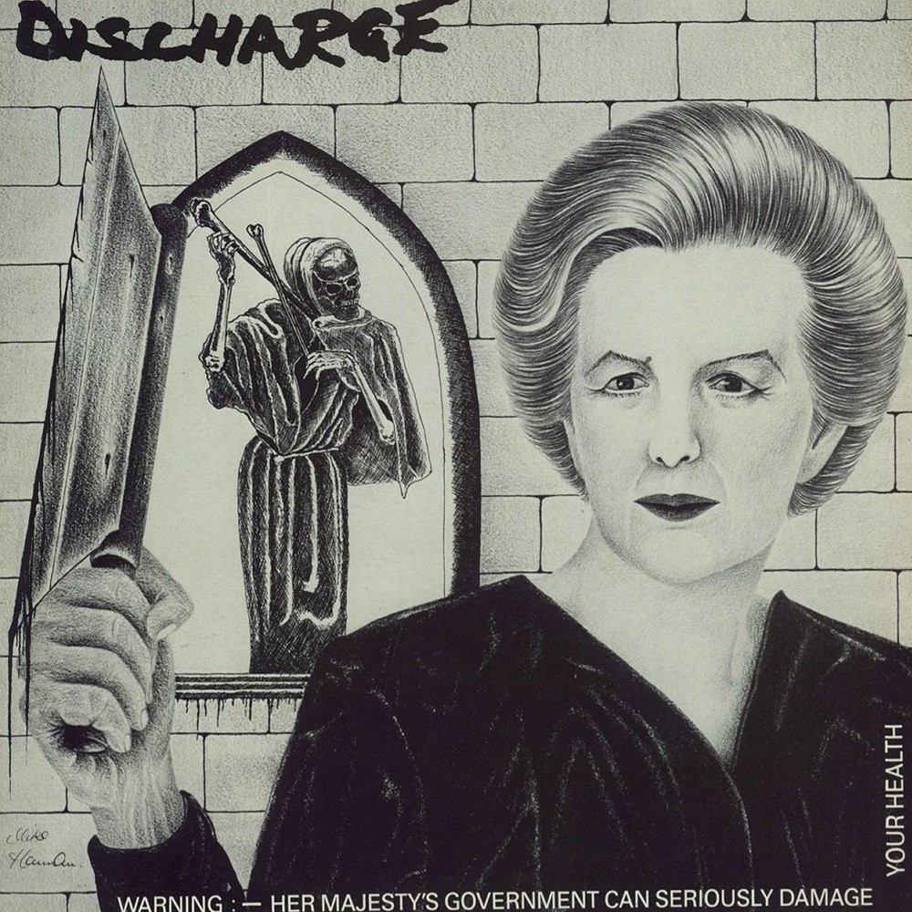 Discharge - Warning: Her Majesty's Government Can Seriously Damage Your Health (1983) Cover