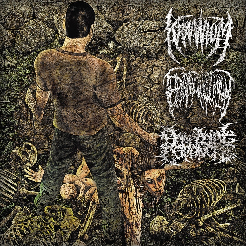 Kraanium / Epicardiectomy / Dormant Carnivore - Goresoaked Slamassacre (2010) Cover
