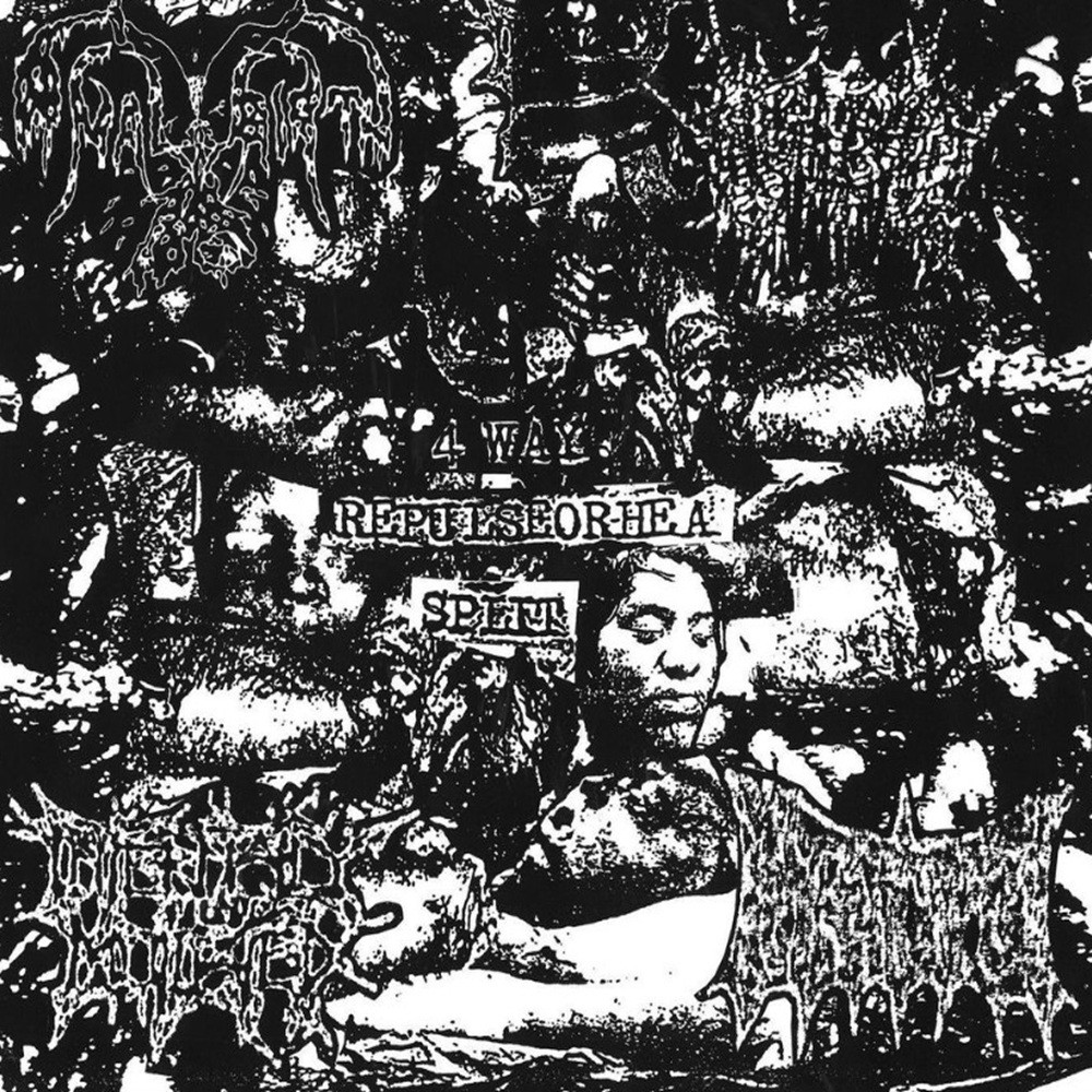 Internally Mutilated / Anal Birth / Biocyst / Vomitoma - 4 Way Repulseorhea (2008) Cover