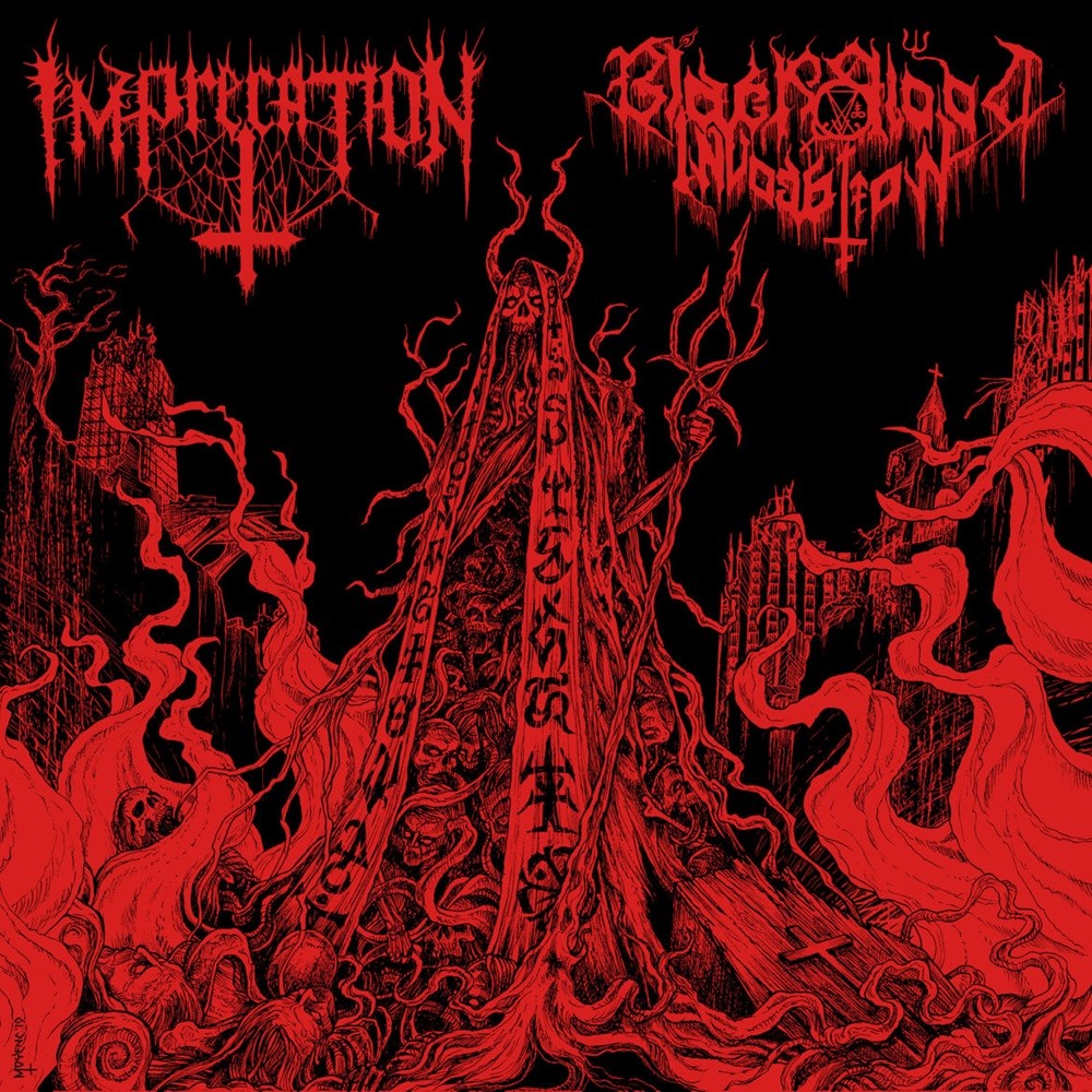 Imprecation / Black Blood Invocation - Diabolical Flames of the Ascended Plague (2019) Cover