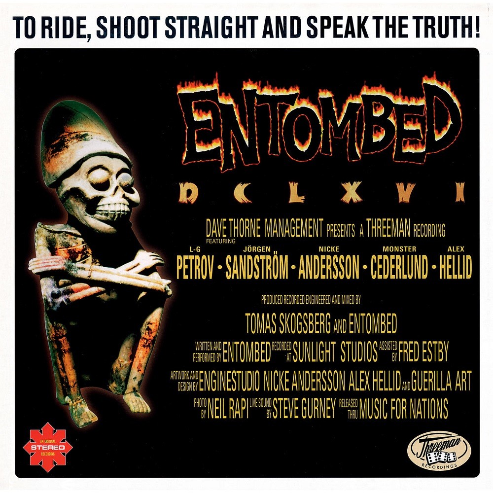 Entombed - DCLXVI: To Ride, Shoot Straight and Speak the Truth (1997) Cover