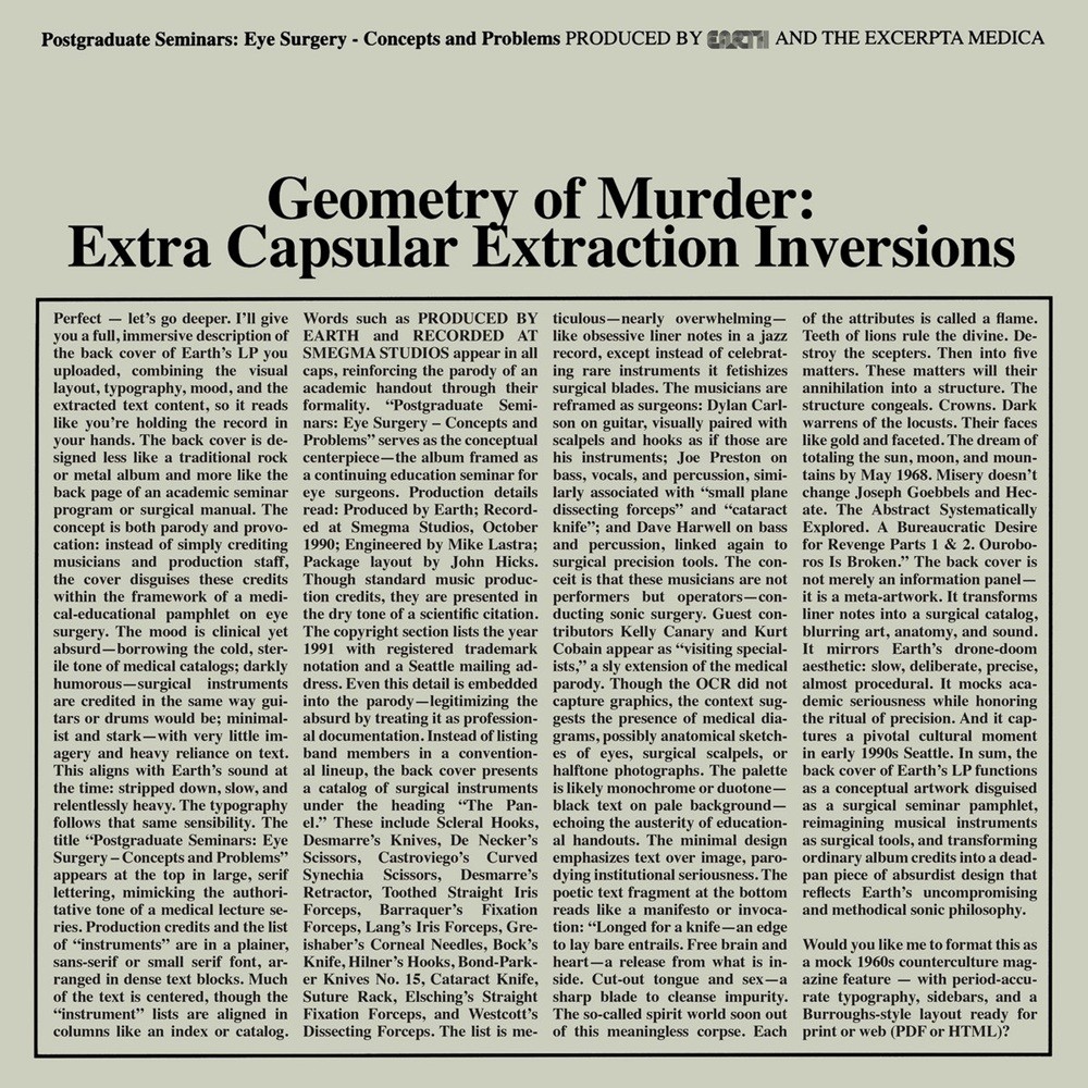 Earth - Geometry of Murder: Extra Capsular Extraction Inversions (2026) Cover