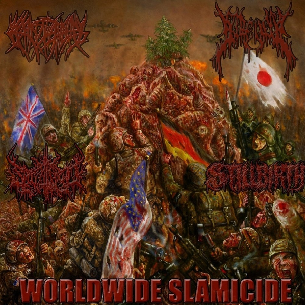 Crepitation / Splattered / Gorevent / Stillbirth - Worldwide Slamicide (2018) Cover