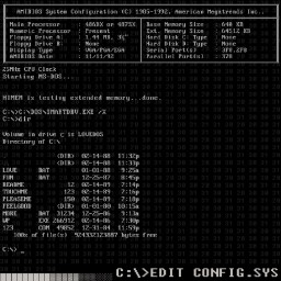 C​:​\​>EDIT CONFIG​.​SYS