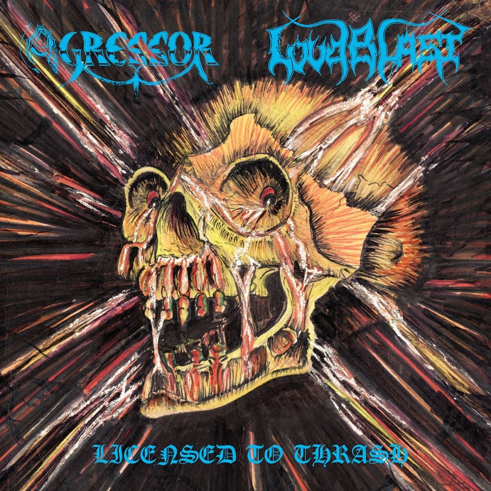 Loudblast / Agressor - Licensed to Thrash (1987) Cover