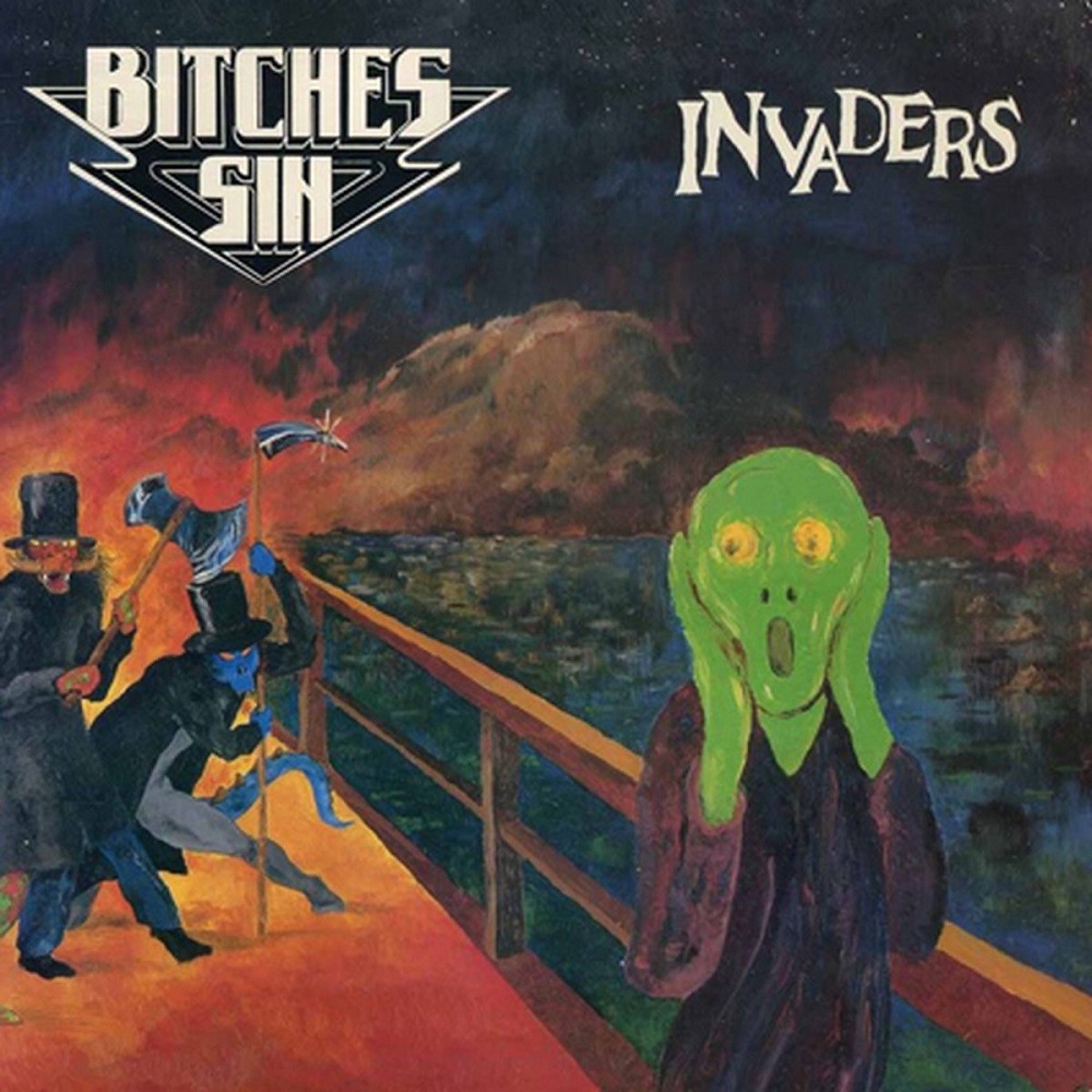 Bitches Sin - Invaders (1986) Cover