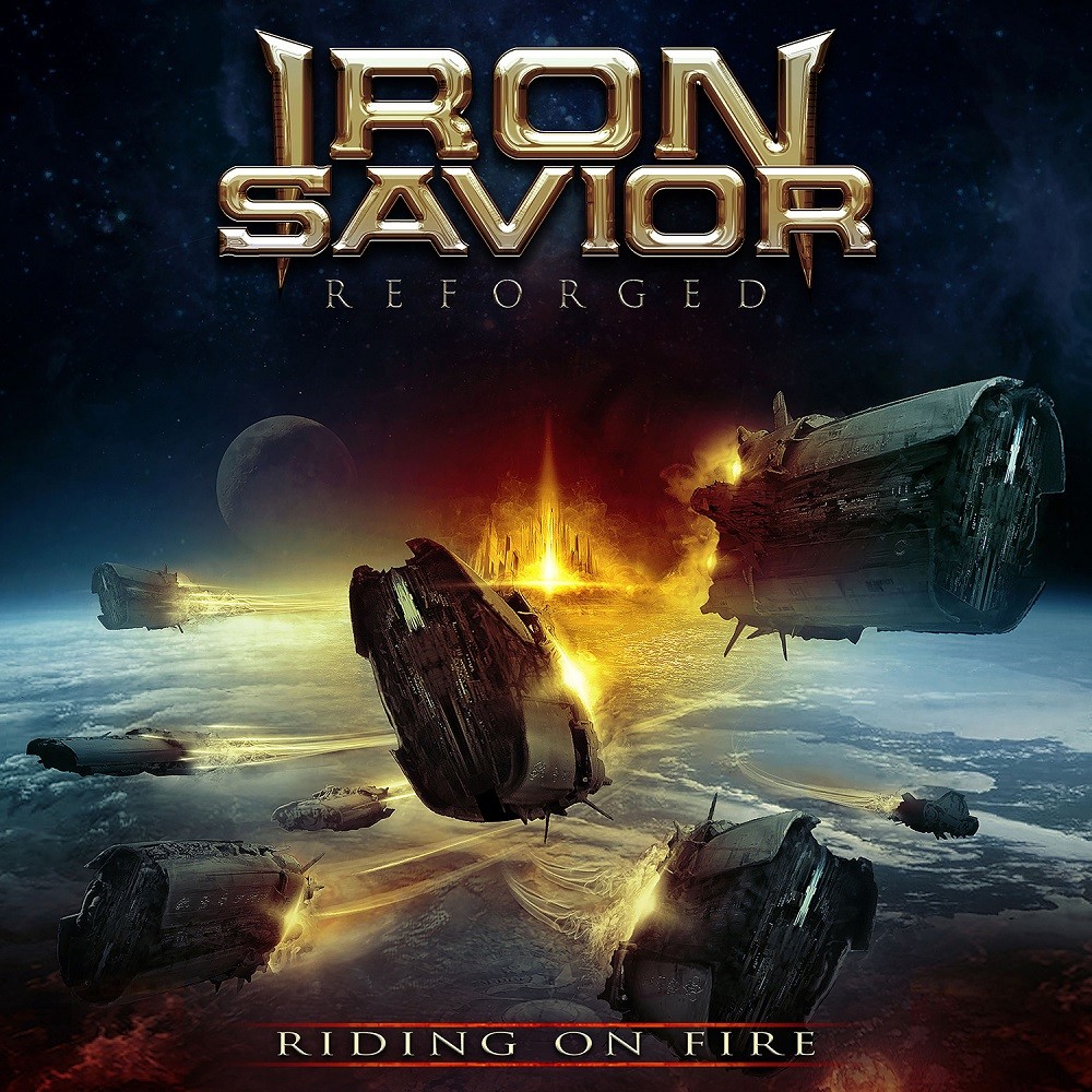 Iron Savior - Reforged: Riding on Fire (2017) Cover