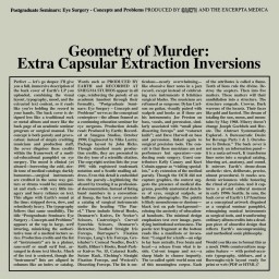 Geometry of Murder: Extra Capsular Extraction Inversions